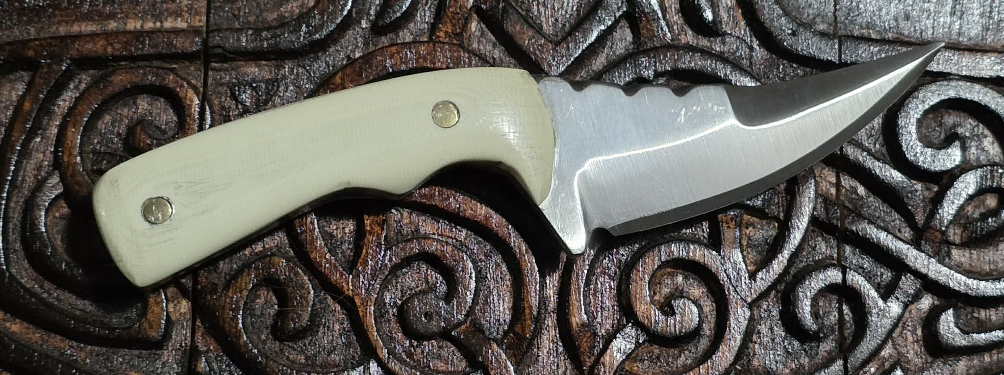 Pit Bull 6.5 inch EDC Blade W/O sheath and Ivory G-10 Hilt