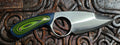 Desperado Ring Knife - 6 Inch Overall Length with Green & Blue G-10 Hilt - No Sheath