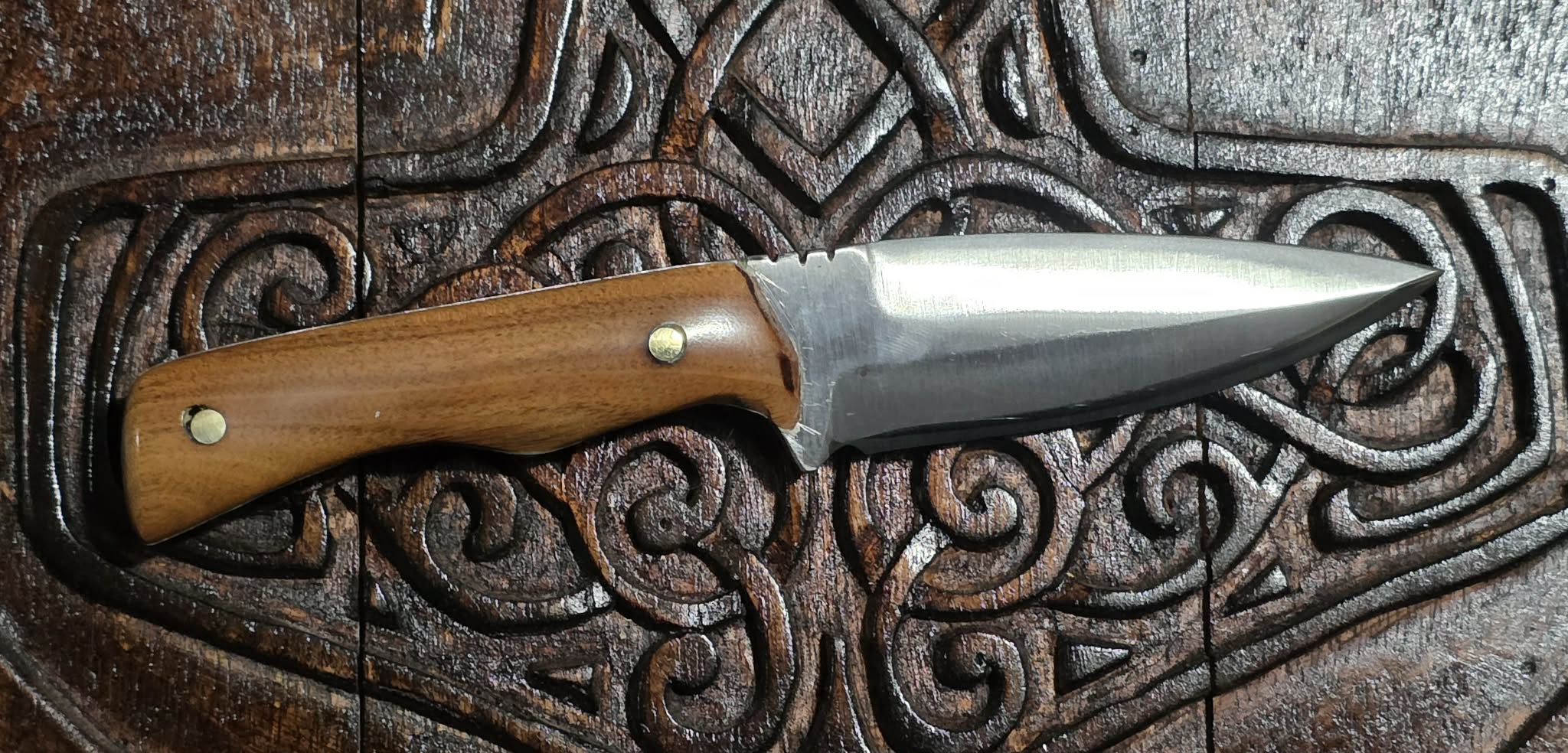 Putt Putt 7.5 Inch Blade W/O Sheath and Desert Ironwood Hilt